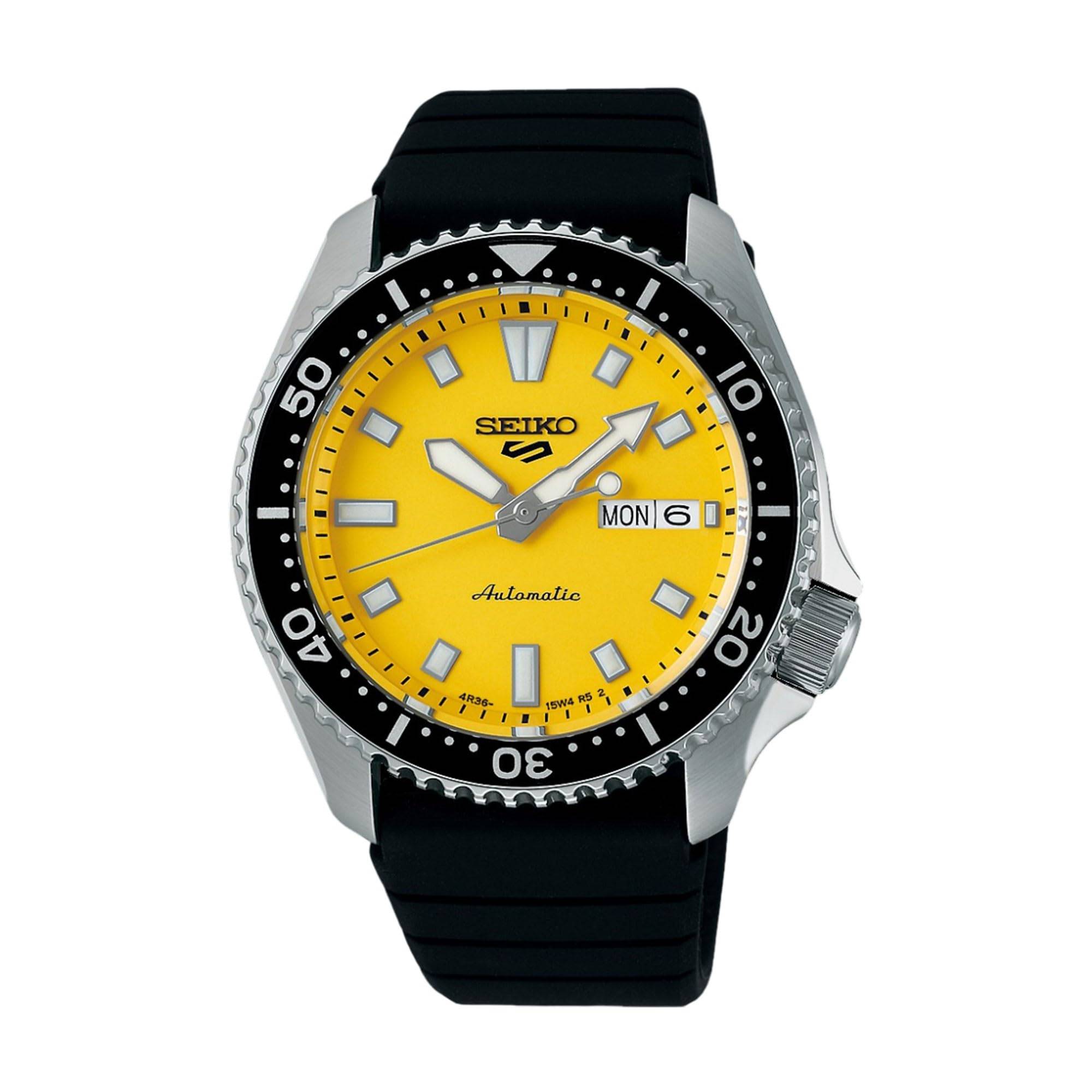 Seiko Watch Five Sports SKX Series Automatic Watch with Black Silicone Band SKX399 Men's (SRPL87K1)