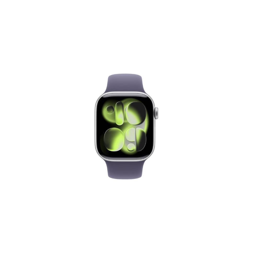 Apple Watch Series 11 GPS 42mm Silver Aluminium Lila Sportband S/M