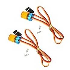 KEEDA 2-pack RC LED polisblixtar cirkulär stroboskop larmlampa för 1/8 1/10 1/12 1/16 RC modell polis bil lastbil (gul)
