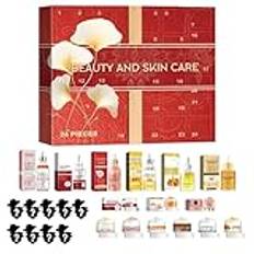Krmoau hudvård adventskalender 2024, adventskalender 2024 damer, fuktgivande skönhet adventskalender makeup set för kvinnor gåva jul