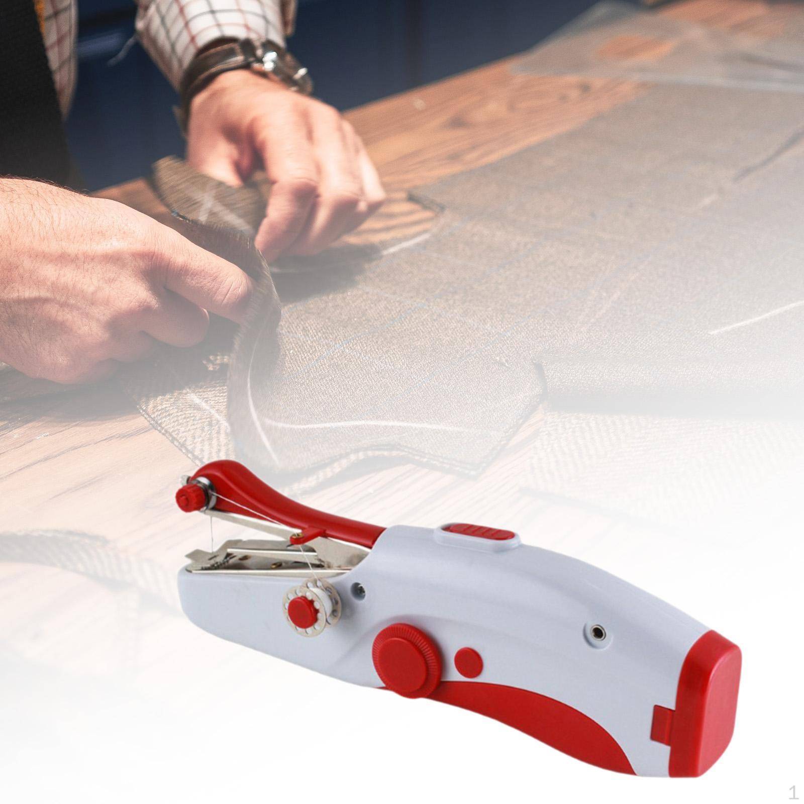 Kompakt elektrisk symaskin för DIY-klädprojekt röd