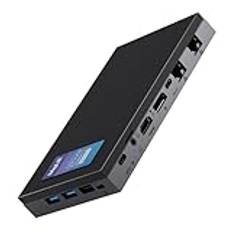 MeLE QuieterDL fläktlös mini PC 2,5 Gb Dual LAN N100 (upp till 3,4 GHz) 8 GB RAM 256 GB lagring micro PC liten formfaktor PC USB-C HDMI2.0+DP1.4 trippeldisplay stationära datorer för