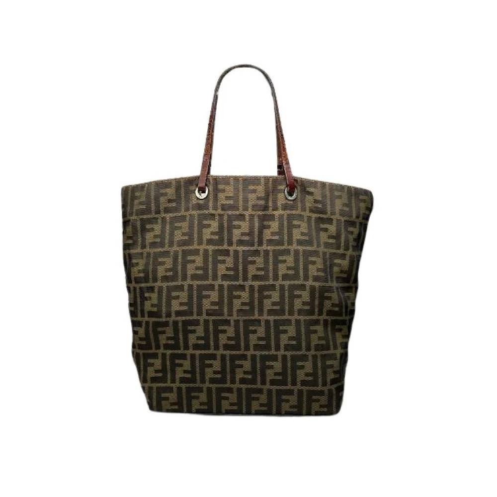 Fendi Vintage Pre-owned Læder Tote Bag - Vintage - Dame - Beige - ONE SIZE - Læder