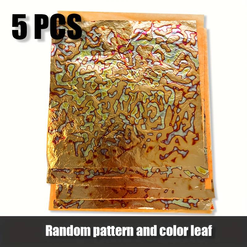 TEMU 25 Sheets Vintage-style For Artisan Foil Paper - Iridescent Copper, 14x14cm For Art & Projects (nails, For Art Painting, Furniture, Crafts)
