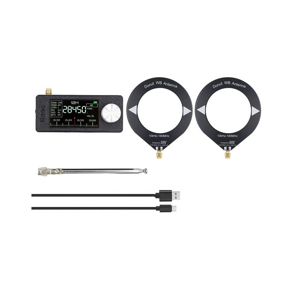 SI4732  Radio Receiver 10Khz-180Mhz AM FM Radio  SW MW VHF  Pocket Radio med 3 ST Antenn