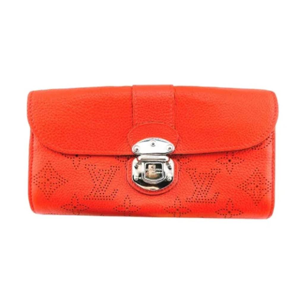 Louis Vuitton Vintage Pre-owned Leather Clutch - Vintage - Dame - Rød - ONE SIZE - Læder