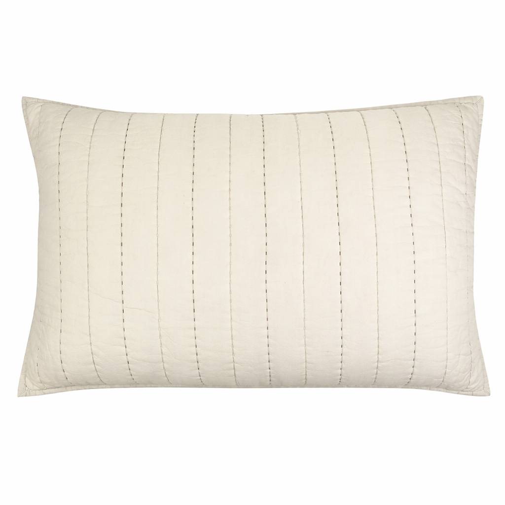 SENSES quiltet beige pudebetræk - 50x70 cm