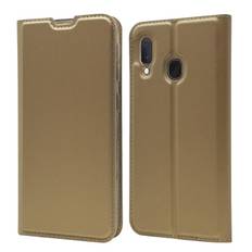 Slim flip cover Samsung A20e guld