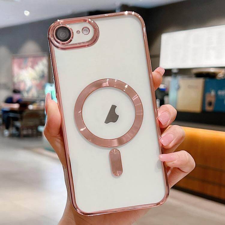 Electroplating MagSafe Phone Case for iPhone - For iPhone 17e / 16e / Pink