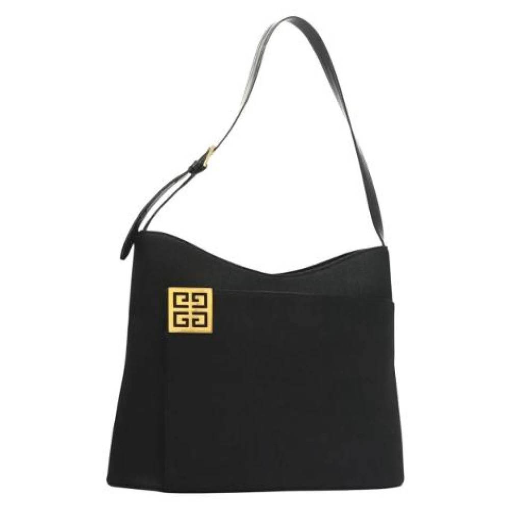 Givenchy Pre-owned Pre-owned canvas håndtasker - Vintage - Dame - Sort - ONE SIZE - Uld
