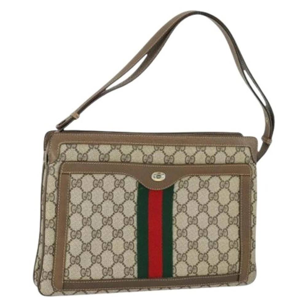 Gucci Vintage Pre-owned Skuldertaske - Vintage - Dame - Beige - ONE SIZE - Uld