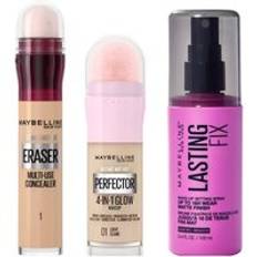 Maybelline Lasting Fix Setting Spray + Instant Perfector 4-in-1 Glow Light 01 + Instant Anti Age Eraser Concealer 1 Light 100 ml + 20 ml + 6,8 ml