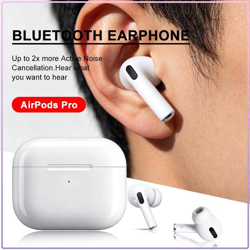 Apple AirPods Pro Aktiv Brusreducering Trådlösa Öronproppar Personifierat Rumsligt Ljud USB-C Laddning IP54 Svettåliga Bluetooth-Hörlurar vit
