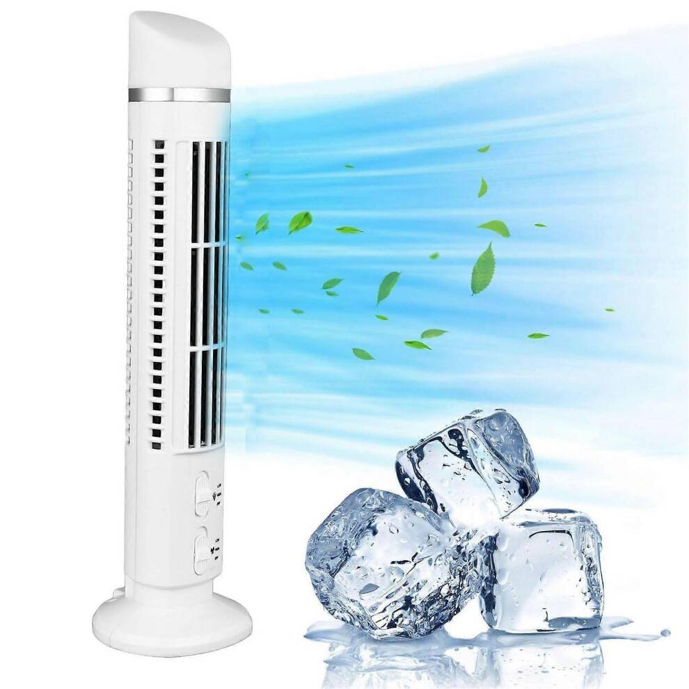 Bladlös tornfläkt med 90 oscillation, tyst 34dB kylning för sovrum och hem (vit)