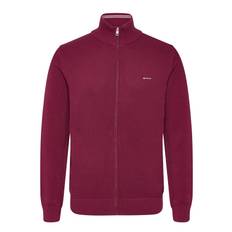 GANT Cotton Pique Zip Cardigan |Burgundy |M