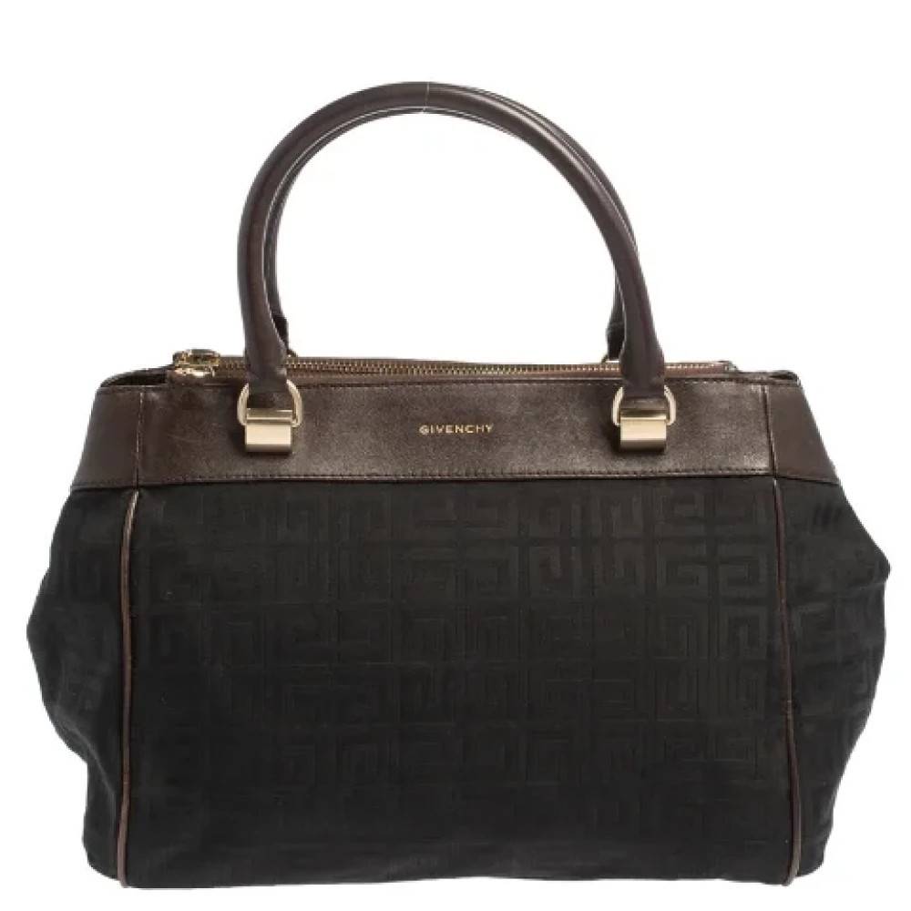 Givenchy Pre-owned Pre-owned canvas håndtasker - Vintage - Dame - Sort - ONE SIZE - Tyl