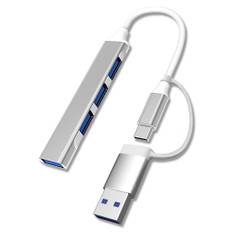 Typ C till USB 3.0 Hub 4 portar 4-i-1 dockningsstation Ultra Slim USB Splitter Plug and Play S-1