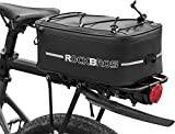 ROCKBROS Cykelbagage Väska Vattentät Cykelväska för Bagageställ, Reflekterande 4L-9L Svart Med Regnskydd, 249 g
