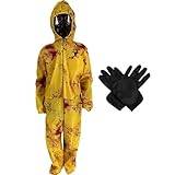 Lpitoy Halloween Hazmat-kostym | Ekologisk riskdräkt Cosplay | Helkroppsdräkt | lätt halloweenkostym