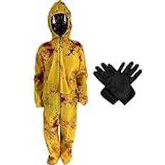 Lpitoy Halloween Hazmat-kostym | Ekologisk riskdräkt Cosplay | Helkroppsdräkt | lätt halloweenkostym