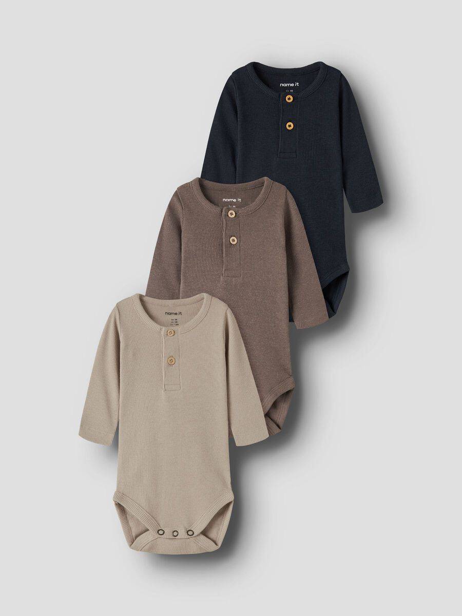 3-pack Body - Blå - 56