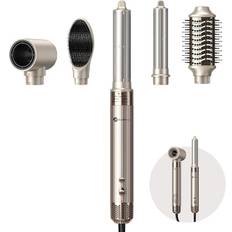 Airstyler 5 IN 1, Slopehill 110 000 RPM High-Speed Ionic hårtork för snabbtorkande, multihårstylare med automatisk luftlocktång, plattång borste och volymborste (guld)