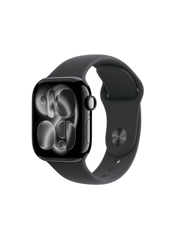 Apple Watch Series 11 GPS 42mm Jet Black Aluminium Case with Black Sport Band - S/M