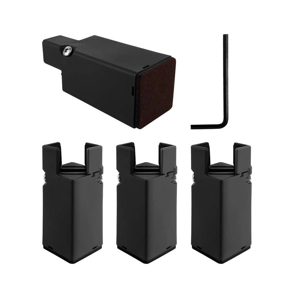 Adjustable Furniture Risers 4Pcs - Heavy Duty Screw Clamp Elevators for Chair, Sofa, Table, Bed, Desk