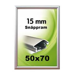 Posterram 50x70 15mm smal ram - Silver