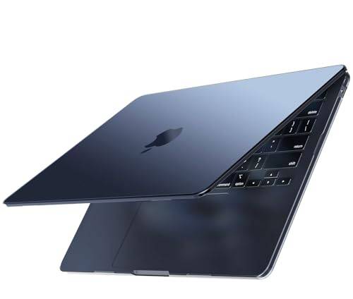 EooCoo Fodral kompatibelt med Macbook Air 15 tum M5 A3448 M4 A3241 M3 A3114 M2 A2941(Först Släppt 2026 2025-2023), [Matchar den Officiella Färgen] Reptåligt Hårt Skyddsfodral, Matt Midnight