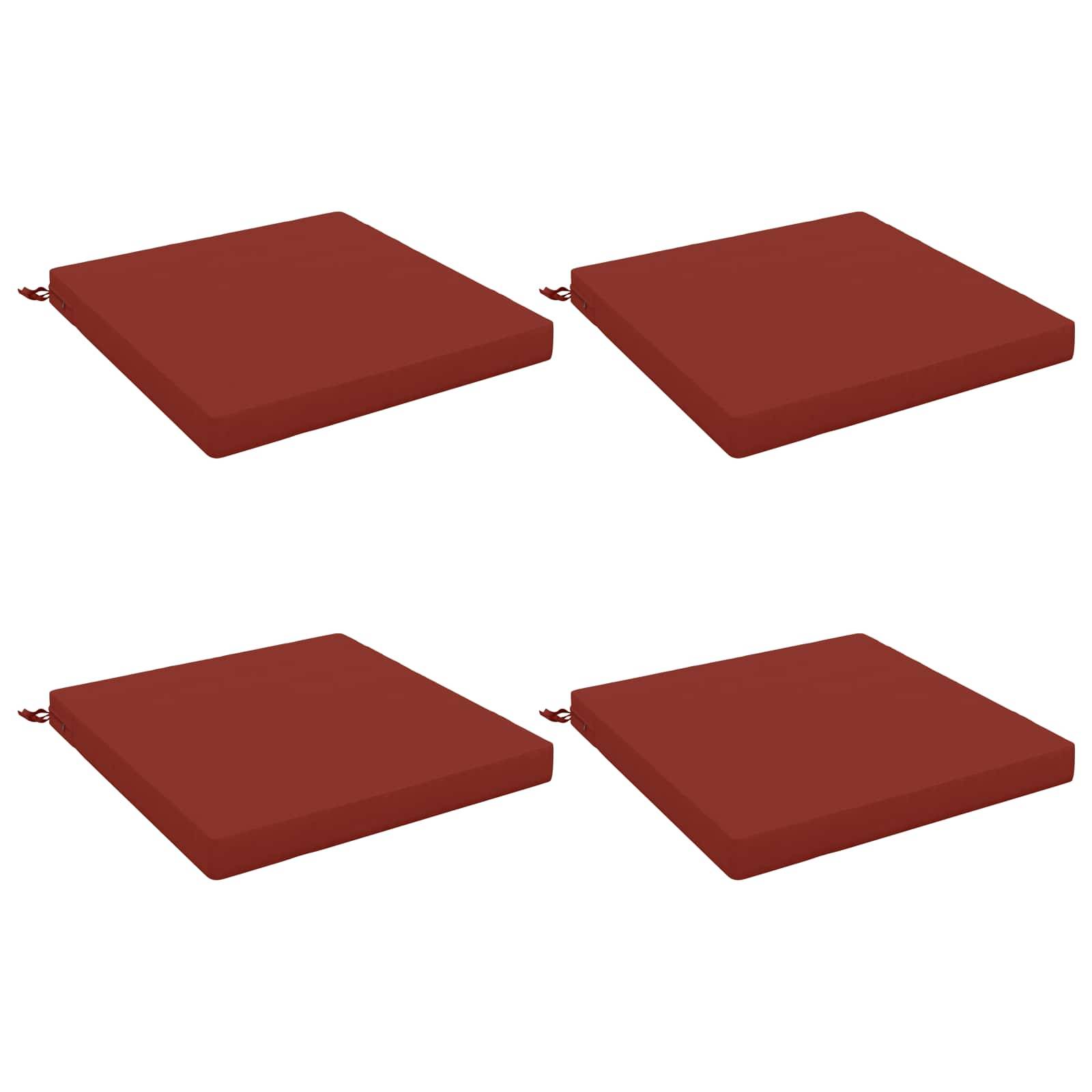 vidaXL 4-delade Sittdynor SOEST 4 st 100% Polyester Röd 70 x 70 x 7 cm