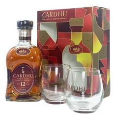 Cardhu 12 Y.O. i gaveæske med 2 glas