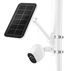 HOLACA 2-i-1-mastfäste för Arlo Solar Panel/Arlo Pro 3/Arlo Ultra1&2/Arlo Essential/Arlo Pro 4/eufyCam Outdoor Mount tillbehör för Arlo Pro 4 och Arlo Solar Panel (vit)