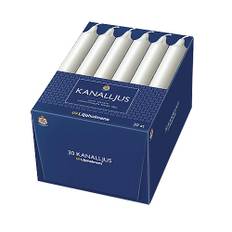 Kanalljus stearin 20cm vit 30st/fp