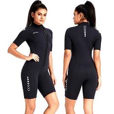 ZCCO Damen Shorty Neoprenanzuge 3 mm Neopren Herren Frontreißverschluss Tauchanzug zum Tauchen Schwimmen Surfen Schnorcheln