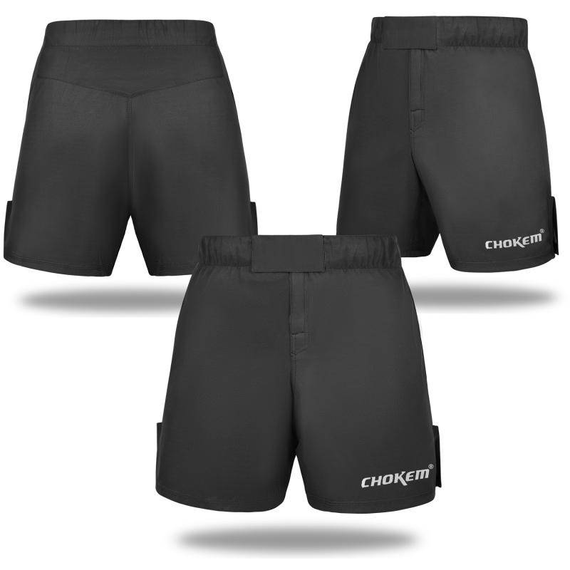 CHOKEM: KIDS CLEAN CUT MMA SHORTS - SVART (Large)