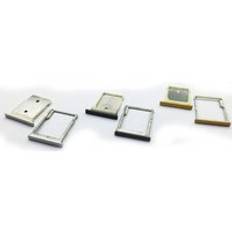 F&#xF6;r htc one m9 plus m9+ sim-kortl&#xE4;sare kortplatskontakt + sd-kortfackplatsh&#xE5;llare adapter reservdelar - silver--
