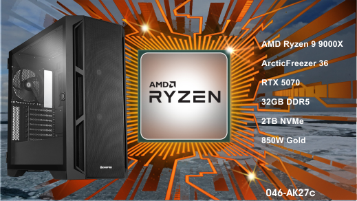 Luc Computer AK27 Ryzen 9 9900x 2TB NVMe 32GB, RTX5070