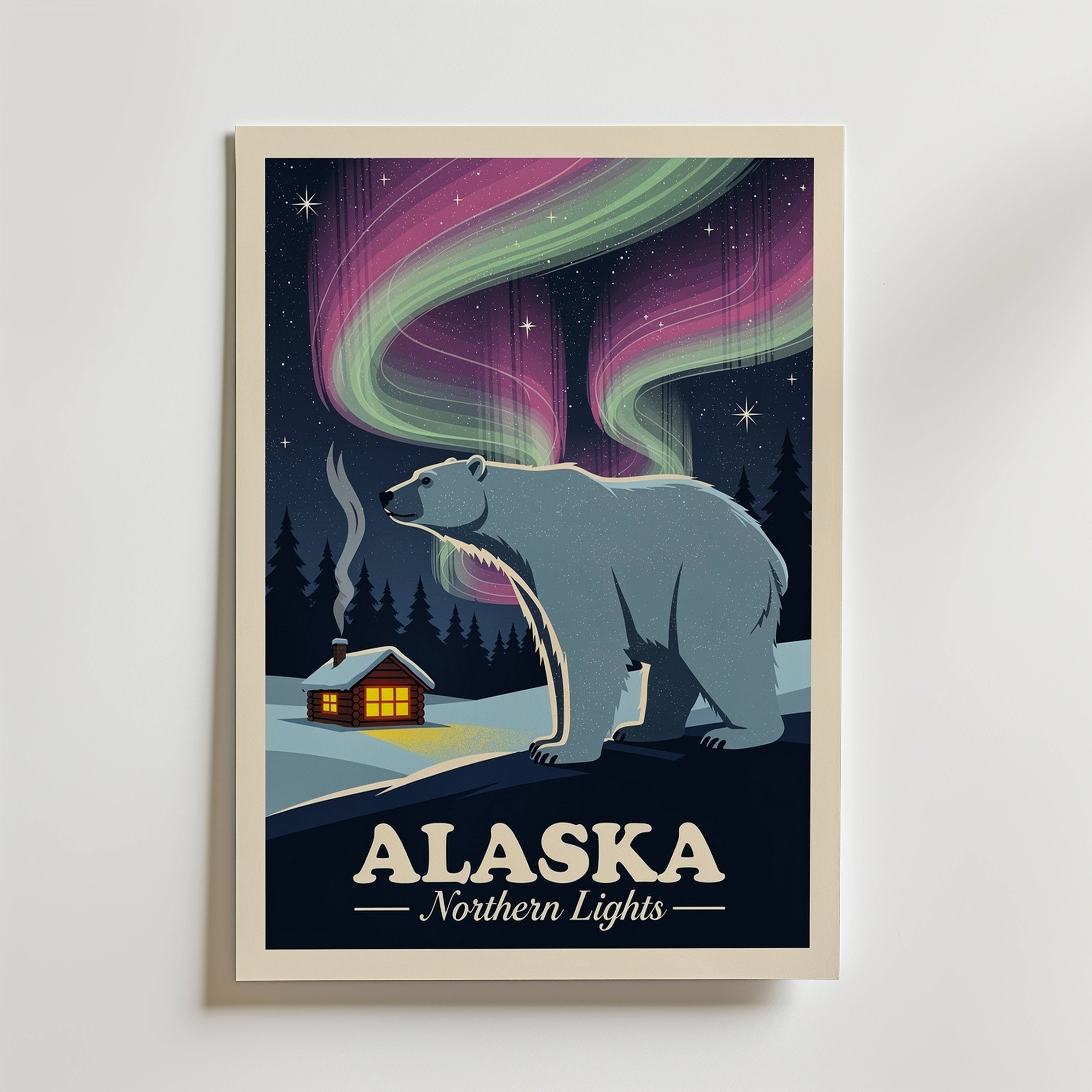 Arctic Aurora Poster - Fine Art Poster 100x140 cm