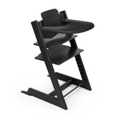 Stokke Tripp Trapp matstolspaket med babyset + bricka, svart