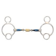 Shires 2,5-ringsbett Blue Sweet Iron med rullänkar - 11,5 cm