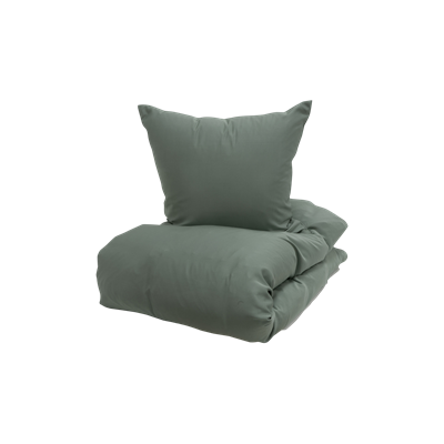 Turiform Enjoy bambus sengetøj 140x200/60x63 cm mørkegrøn.