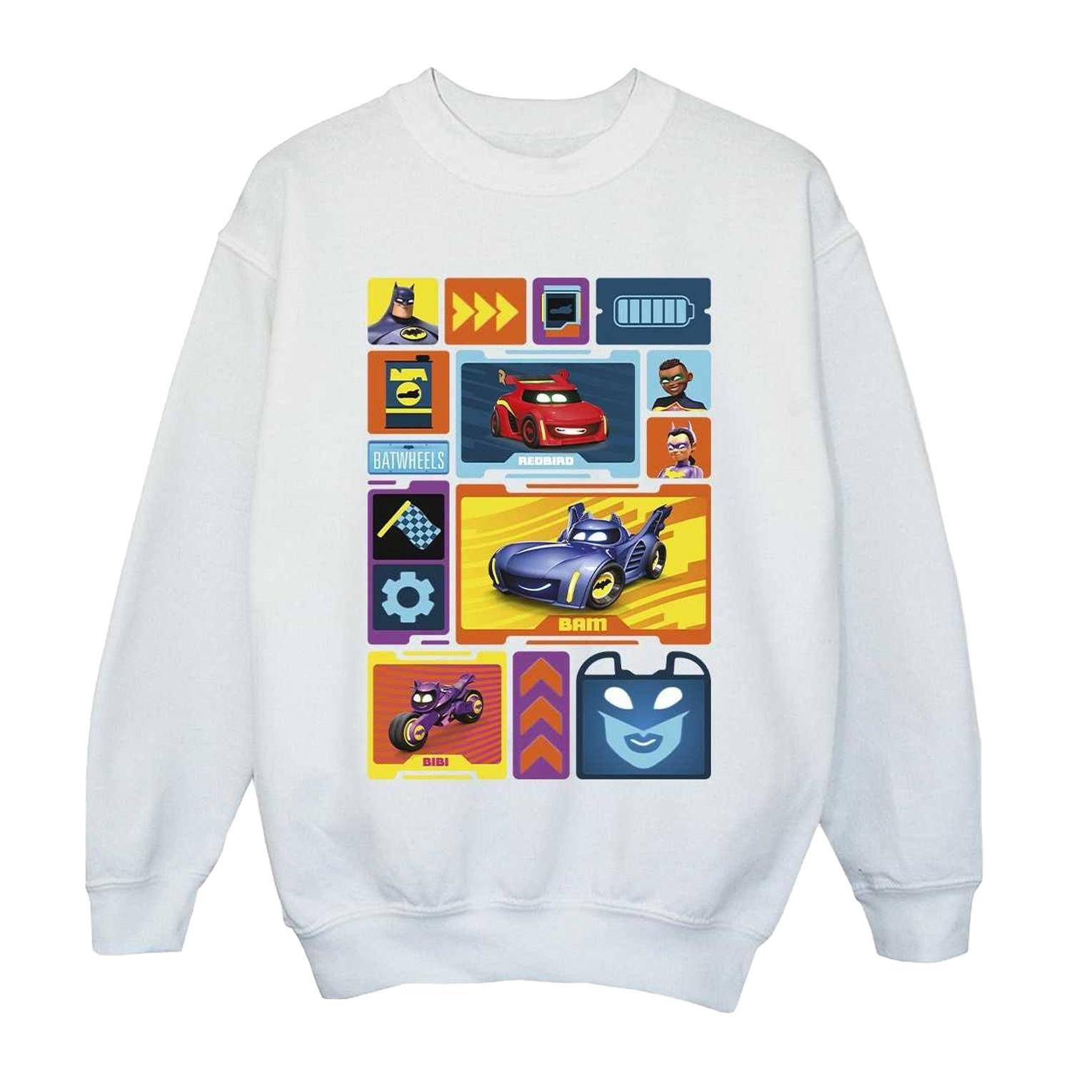 Batwheels Flickor Collage Sweatshirt 3-4 Years vit