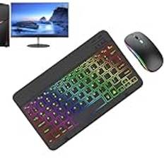 Keyboard and Set Wireless - Keyboard and Set, Wireless Keyboard and Backlit, 2 Light Modes Backlight and Keyboard Set with 7 Colors, Keyboards for Laptop, PC, Tablet