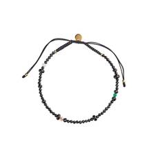 Lissé Black Dream Colors Forgyldt Sølv Armbånd fra Stine A med Sorte Ædelsten