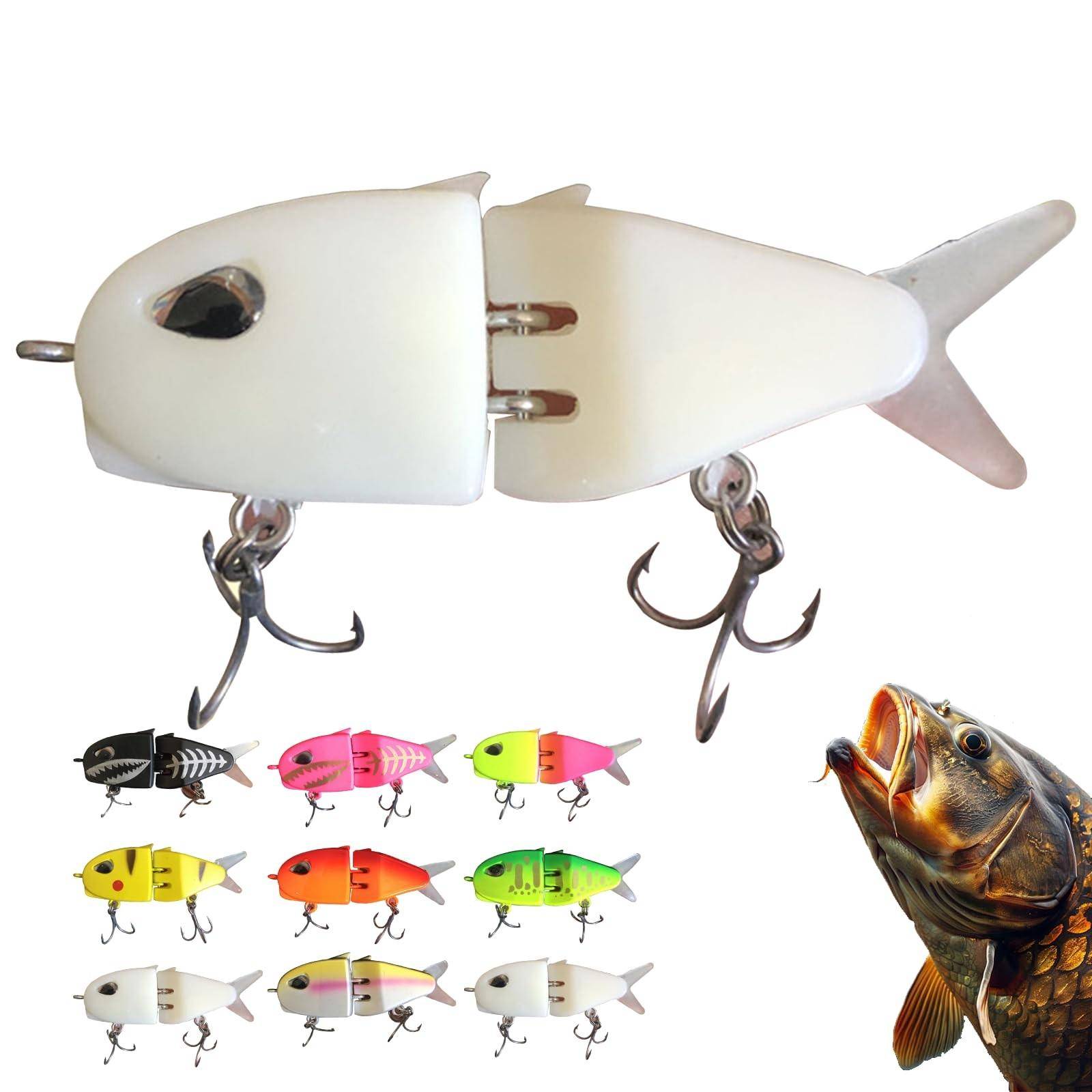 Abborrfiske, Swimbaitfiske, Långsamt sjunkande simmande med dubbelkrok, Multi-hårdkroppsswimbait för och saltvatten