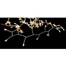 Lyskæde Cluster 2,5 cm 100 LED dråbelyskæde til batteri, timerfunktion, udendørs/indendørs