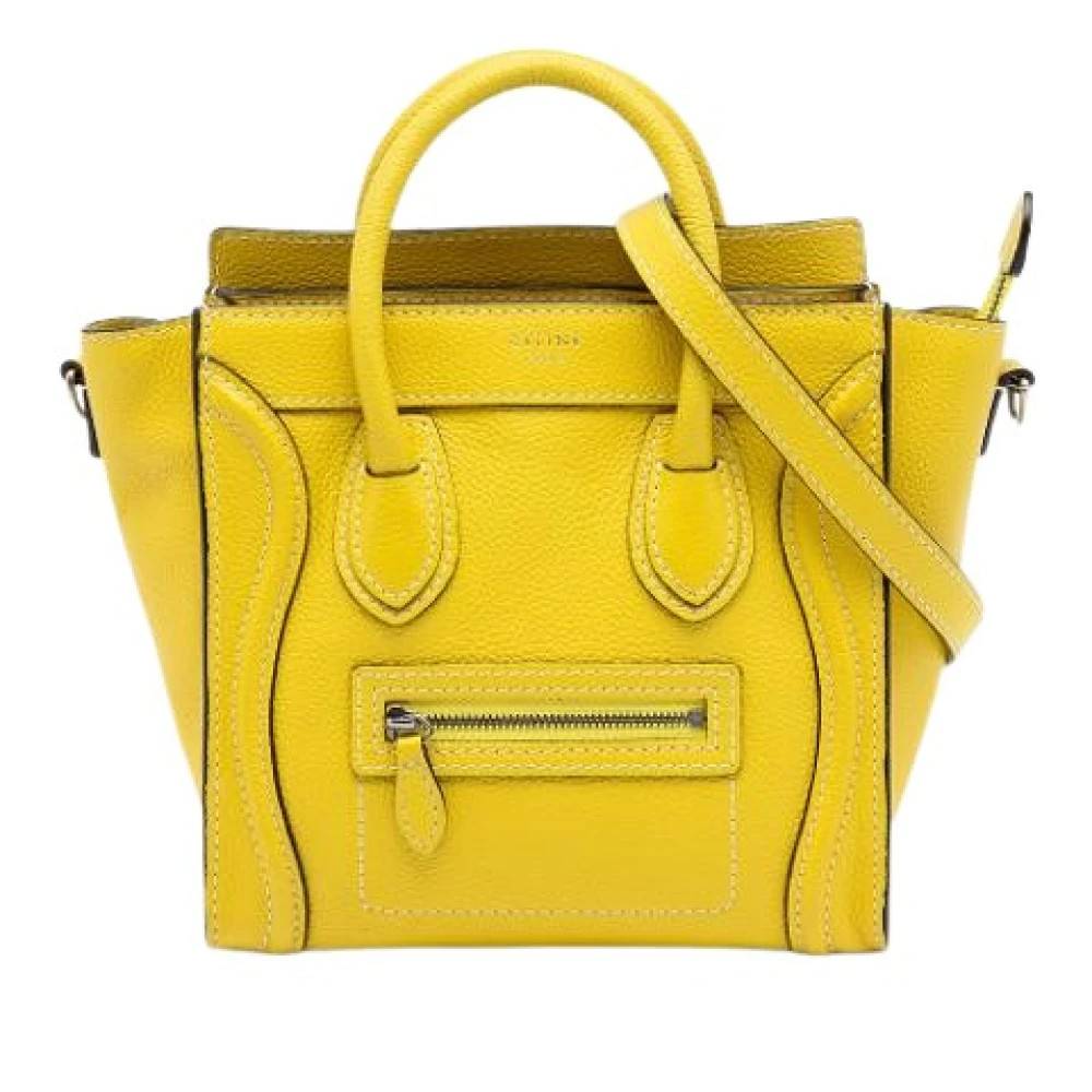 Celine Vintage Pre-owned Nano Luggage Tote - Vintage - Dame - Gul - ONE SIZE - Uld