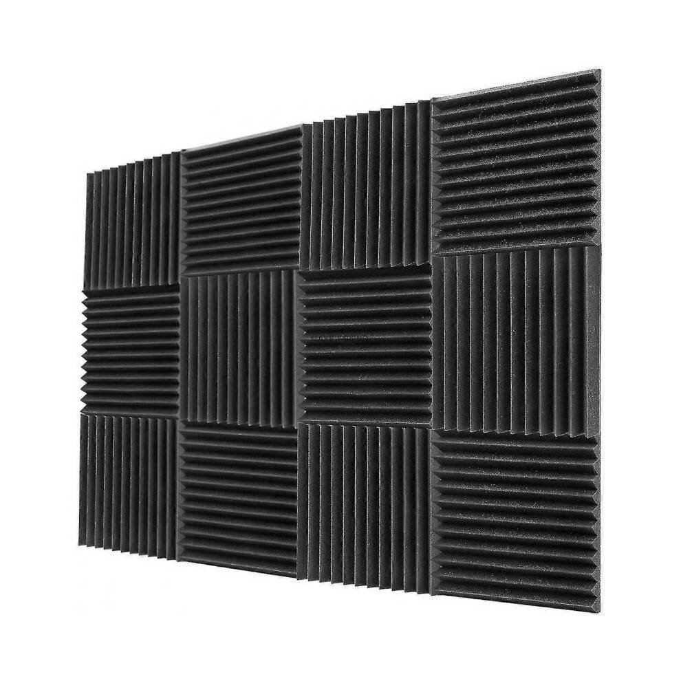 (blue) 12pcs 300x300x25mm Acoustic Foam Sound Insulation Panels For Ktv Bar Soundproofing Studio Wedges Sound Proof Wall Panels Espuma