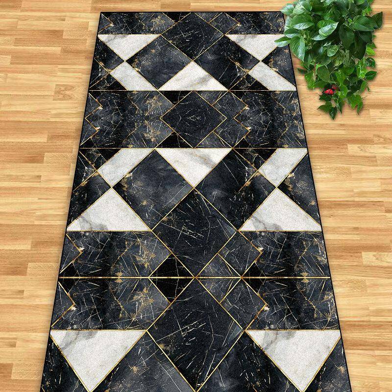 Modern Home Long Corridor Carpet Geometric Hotel Lobby Passageway Runner Rugs Villa Stairway Entryway Non-slip Mats Customizable 160*200cm